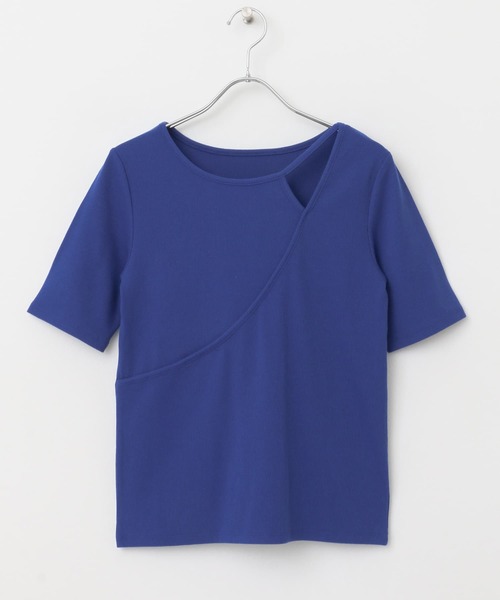 SENSE OF PLACE by URBAN RESEARCH（センスオブプレイスバイアーバンリサーチ）の「アシンメトリーリブトップ（Tシャツ/カットソー・レディース・ブラック/ブルー/オフホワイト・ONE）」の21枚目の写真