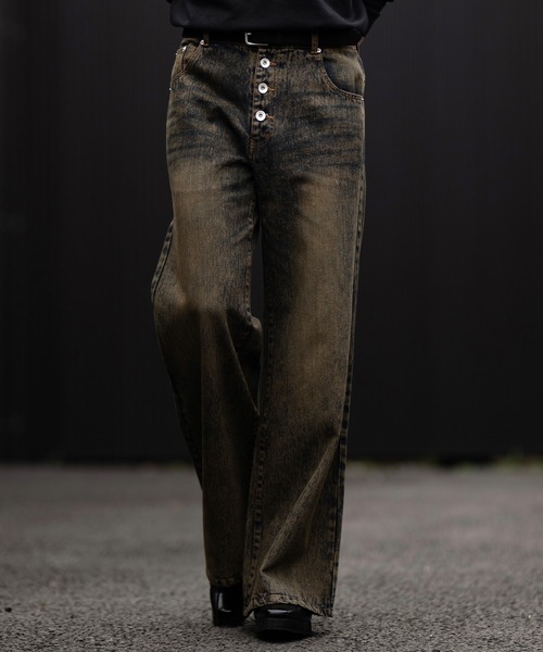 CLEL】Vintage Design Pantalon Denim Pants/ヴィンテージ