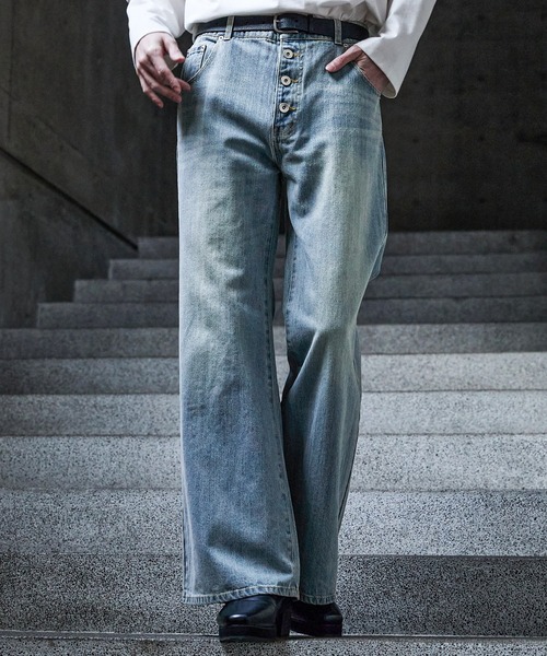 CLEL】Vintage Design Pantalon Denim Pants/ヴィンテージデザイン