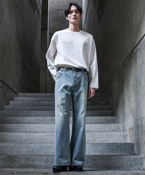 CLEL】Vintage Design Pantalon Denim Pants/ヴィンテージデザイン