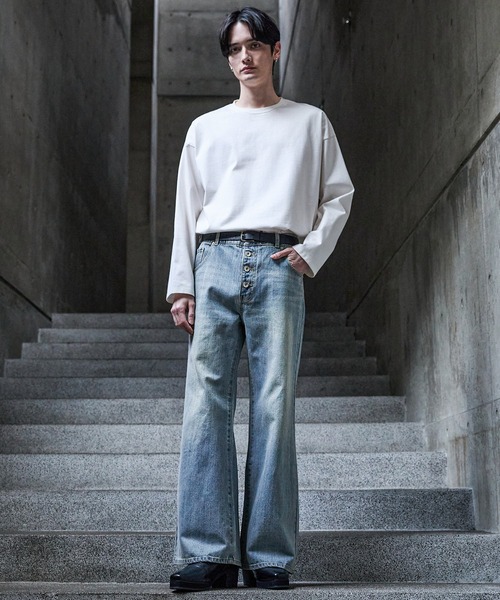 CLEL】Vintage Design Pantalon Denim Pants/ヴィンテージデザイン