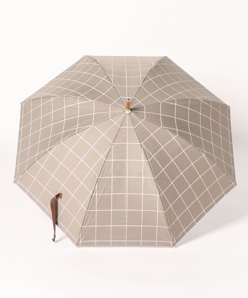 macocca（マコッカ）の「完全遮光 UVカット100% 日傘 Paraffi パラフィ チェック柄（長傘・レディース・チャコールグレー/アイボリー/グレイッシュベージュ/モカ・FREE）」の21枚目の写真