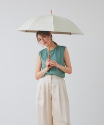 完全遮光 UVカット100% 日傘 Paraffi パラフィ チェック柄