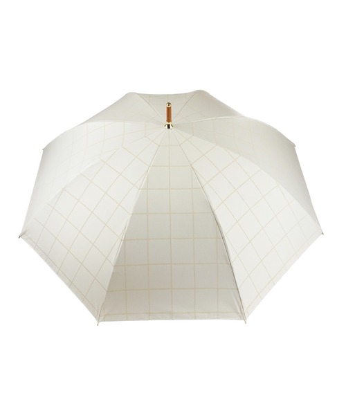 macocca（マコッカ）の「完全遮光 UVカット100% 日傘 Paraffi パラフィ チェック柄（長傘・レディース・チャコールグレー/アイボリー/グレイッシュベージュ/モカ・FREE）」の7枚目の写真