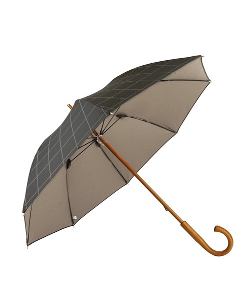 macocca（マコッカ）の「完全遮光 UVカット100% 日傘 Paraffi パラフィ チェック柄（長傘・レディース・チャコールグレー/アイボリー/グレイッシュベージュ/モカ・FREE）」の10枚目の写真