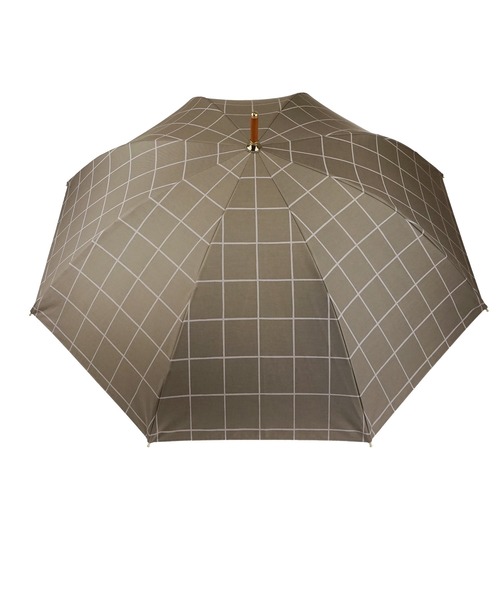 macocca（マコッカ）の「完全遮光 UVカット100% 日傘 Paraffi パラフィ チェック柄（長傘・レディース・チャコールグレー/アイボリー/グレイッシュベージュ/モカ・FREE）」の15枚目の写真
