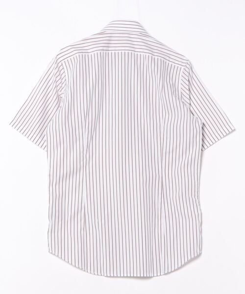 CROWDED CLOSET(クラウデッドクローゼット)の「ホリゾンタルカラーコットンストライプ半袖シャツ(シャツ/ブラウス・メンズ・ホワイト系その他/ネイビー・02/03/01)」の3枚目の写真