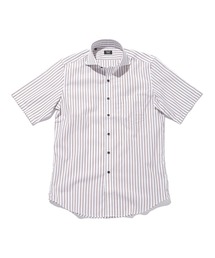 CROWDED CLOSET（クラウデッドクローゼット）の「ホリゾンタルカラーコットンストライプ半袖シャツ（シャツ/ブラウス）」