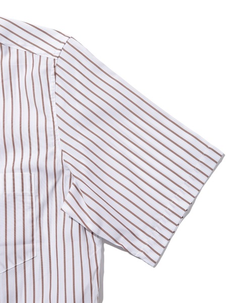 CROWDED CLOSET(クラウデッドクローゼット)の「ホリゾンタルカラーコットンストライプ半袖シャツ(シャツ/ブラウス・メンズ・ホワイト系その他/ネイビー・02/03/01)」の8枚目の写真