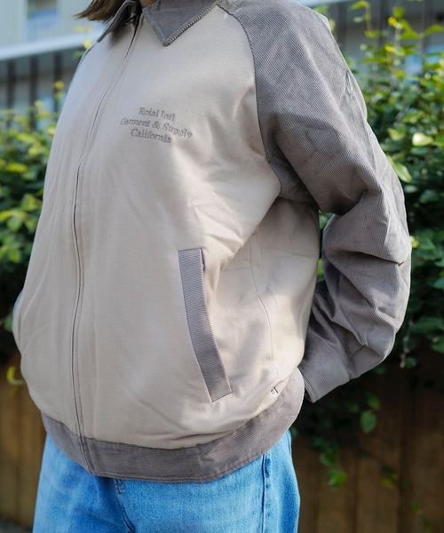 roial（ロイアル）の「JACKET/ROAIL(ロイアル)ラグランデザインスタンダードフィットジップアップブルゾン（ブルゾン・メンズ・ベージュ/グリーン/チャコールグレー・MEDIUM/LARGE/X-LARGE）」の13枚目の写真
