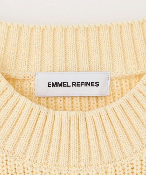 EMMEL REFINES(エメルリファインズ)の「<EMMEL REFINES>EM カタアゼ ショートスリーブ ニットプルオーバー(ニット/セーター・レディース・レッド/ライトグレー/オフホワイト・FREE)」の19枚目の写真
