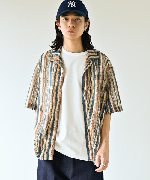 JOURNAL STANDARD(ジャーナルスタンダード)の「《追加》バルファレース オープンカラー S/Sシャツ(シャツ/ブラウス・メンズ・ベージュ/ブラック/サックスブルー・LARGE/MEDIUM)」の17枚目の写真