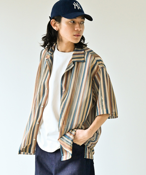 JOURNAL STANDARD(ジャーナルスタンダード)の「《追加》バルファレース オープンカラー S/Sシャツ(シャツ/ブラウス・メンズ・ベージュ/ブラック/サックスブルー・LARGE/MEDIUM)」の15枚目の写真