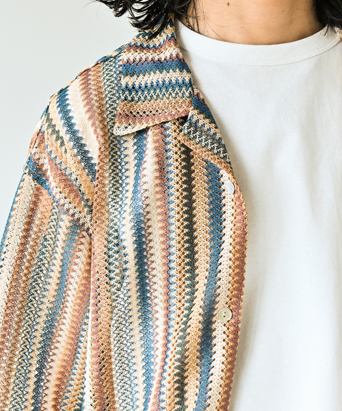 JOURNAL STANDARD(ジャーナルスタンダード)の「《追加》バルファレース オープンカラー S/Sシャツ(シャツ/ブラウス・メンズ・ベージュ/ブラック/サックスブルー・LARGE/MEDIUM)」の13枚目の写真