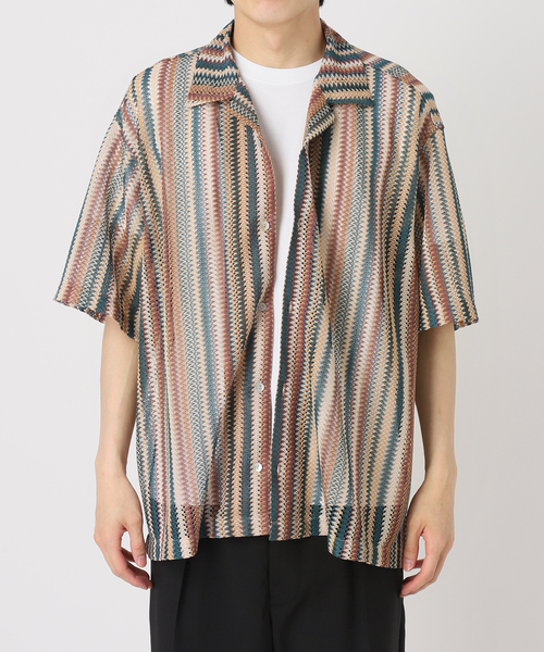 JOURNAL STANDARD(ジャーナルスタンダード)の「《追加》バルファレース オープンカラー S/Sシャツ(シャツ/ブラウス・メンズ・ベージュ/ブラック/サックスブルー・LARGE/MEDIUM)」の11枚目の写真