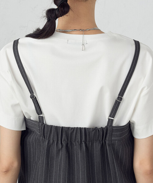 COMME CA ISM(コムサイズム)の「【セットアップ対応】 ポリエステルレーヨンストレッチツイル ストライプ ビスチェ(ベスト・レディース・ストライプ・FREE)」の13枚目の写真