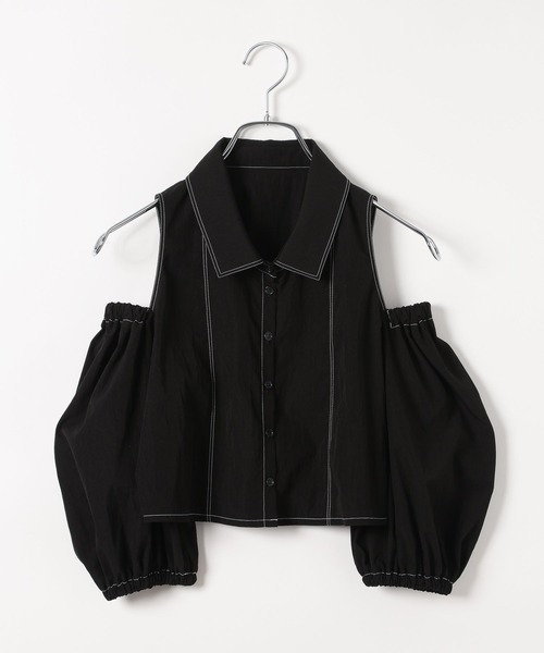 Heather（ヘザー）の「ショルダーカットブラウス（半袖） 137225