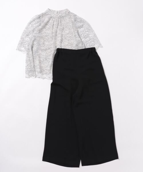 STRAWBERRY-FIELDS（ストロベリーフィールズ）の「ﾚｰｽﾌﾞﾗｳｽ*ﾊﾟﾝﾂｾｯﾄ（パンツドレス・レディース・ネイビー/ブラック系その他・2）」の13枚目の写真