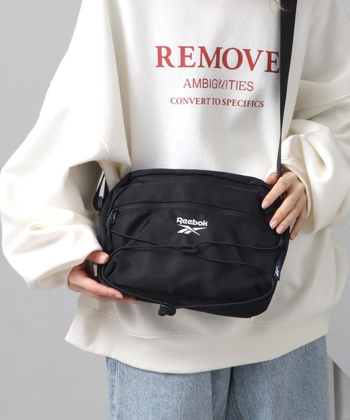 Reebok(リーボック)の「【Reebok/リーボック】ドローコード ショルダーバッグ(ショルダーバッグ・メンズ・ブラック/アイボリー/チャコール・FREE)」の2枚目の写真