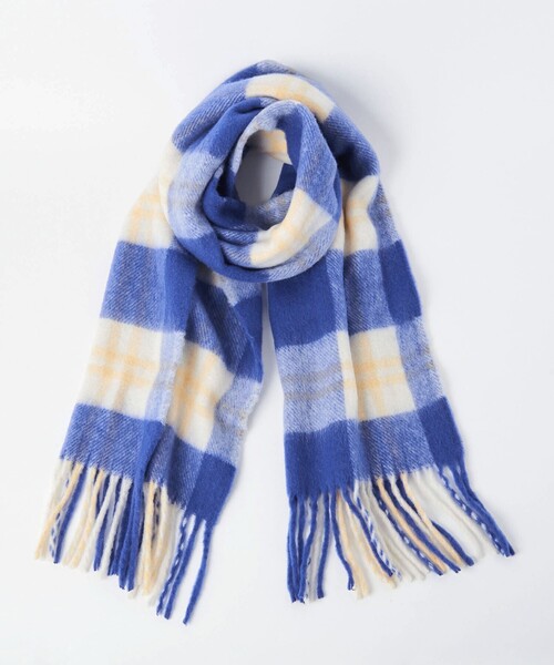 BEAUTY&YOUTH UNITED ARROWS(ビューティーアンドユースユナイテッドアローズ)の「チェック ストール(ストール/ショール・レディース・ブラック/ロイヤルブルー・FREE)」の7枚目の写真