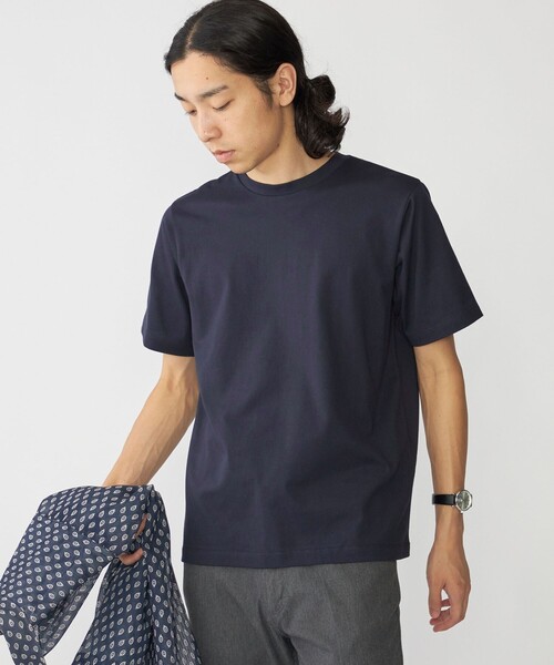 SHIPS（シップス）の「SHIPS:〈抗菌加工〉コットン クルーネック Tシャツ（Tシャツ/カットソー・メンズ・ホワイト/ブラック/ネイビー・LARGE/MEDIUM/SMALL/X-LARGE）」の10枚目の写真