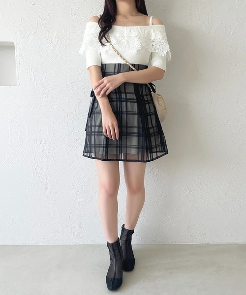 apres jour(アプレジュール)の「レースオフショルニットプルオーバー【ZOZOTOWN限定アイテム】(ニット/セーター・レディース・ラベンダー/オフホワイト/ブラック・X-LARGE/フリー)」の15枚目の写真