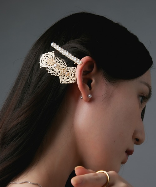 専用。写真の通りヘアピンなし ラインストーンヘアピン1本 6.5cm ヘアアクセサリー ピン 髪どめ