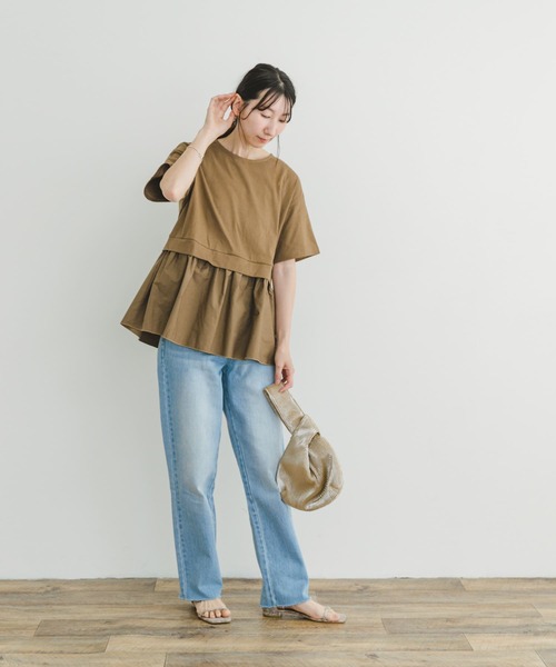 ITEMS URBANRESEARCH(アイテムズ アーバンリサーチ)の「ドッキングTシャツ(Tシャツ/カットソー・レディース・オフホワイト/ブラック/キャメル・FREE)」の20枚目の写真