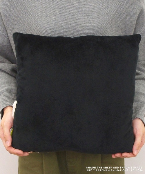 ひつじのショーン（ヒツジノショーン）の「【公式】ひつじのショーン　STS　ショーン　スクエアクッション（クッション/クッションカバー・レディース・ブラック・FREE）」の6枚目の写真