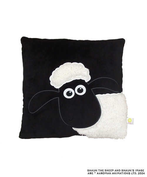 ひつじのショーン（ヒツジノショーン）の「【公式】ひつじのショーン　STS　ショーン　スクエアクッション（クッション/クッションカバー・レディース・ブラック・FREE）」の4枚目の写真