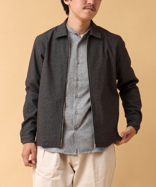 NOLLEY’S(ノーリーズ)の「《吸水速乾》SMART TECH ストレッチ ジップシャツジャケット 24AW(ブルゾン・メンズ・ベージュ/ネイビー/グレー・L/M/S)」の22枚目の写真