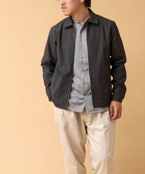 NOLLEY’S(ノーリーズ)の「《吸水速乾》SMART TECH ストレッチ ジップシャツジャケット 24AW(ブルゾン・メンズ・ベージュ/ネイビー/グレー・L/M/S)」の14枚目の写真