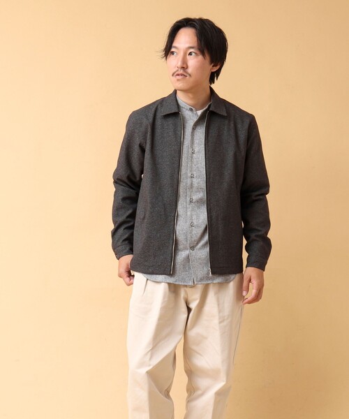 NOLLEY’S(ノーリーズ)の「《吸水速乾》SMART TECH ストレッチ ジップシャツジャケット 24AW(ブルゾン・メンズ・ベージュ/ネイビー/グレー・L/M/S)」の16枚目の写真