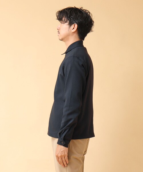 NOLLEY’S(ノーリーズ)の「《吸水速乾》SMART TECH ストレッチ ジップシャツジャケット 24AW(ブルゾン・メンズ・ベージュ/ネイビー/グレー・L/M/S)」の10枚目の写真