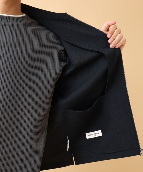 NOLLEY’S(ノーリーズ)の「《吸水速乾》SMART TECH ストレッチ ジップシャツジャケット 24AW(ブルゾン・メンズ・ベージュ/ネイビー/グレー・L/M/S)」の6枚目の写真