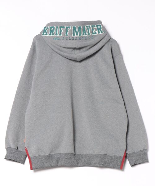 KRIFF MAYER Lady's Collection(クリフメイヤーレディースコレクション)の「裏起毛ゆるパーカー(フードロゴ)(パーカー・レディース・ピンク/カラフル/チャコール/オレンジ/ネイビー/ナチュラル/グレー/カーキ・MEDIUM/LARGE)」の9枚目の写真