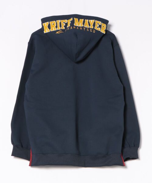 KRIFF MAYER Lady's Collection(クリフメイヤーレディースコレクション)の「裏起毛ゆるパーカー(フードロゴ)(パーカー・レディース・ピンク/カラフル/チャコール/オレンジ/ネイビー/ナチュラル/グレー/カーキ・MEDIUM/LARGE)」の11枚目の写真