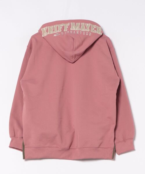 KRIFF MAYER Lady's Collection(クリフメイヤーレディースコレクション)の「裏起毛ゆるパーカー(フードロゴ)(パーカー・レディース・ピンク/カラフル/チャコール/オレンジ/ネイビー/ナチュラル/グレー/カーキ・MEDIUM/LARGE)」の13枚目の写真