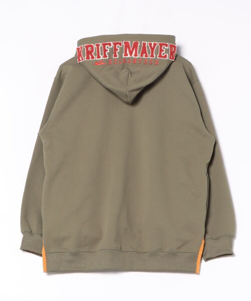 KRIFF MAYER Lady's Collection(クリフメイヤーレディースコレクション)の「裏起毛ゆるパーカー(フードロゴ)(パーカー・レディース・ピンク/カラフル/チャコール/オレンジ/ネイビー/ナチュラル/グレー/カーキ・MEDIUM/LARGE)」の16枚目の写真