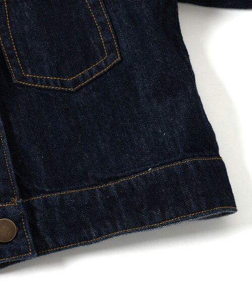 apres les cours（アプレレクール）の「ビッグカラーデニムジャケット（デニムジャケット・キッズ・インディゴブルー・90/100/110/120/130/140）」の17枚目の写真