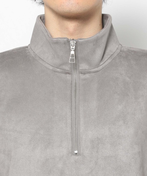 HARE(ハレ)の「SOFTフェイクスウェードハーフZIPプルオーバー(HARE)(スウェット・メンズ・ブラック/グレー/パープル/オレンジ・SMALL/MEDIUM)」の19枚目の写真