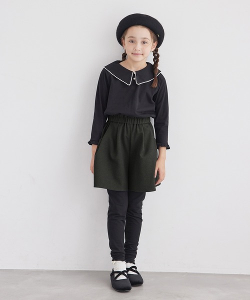 ROPE' PICNIC（ロペピクニック）の「【KIDS】キュロットパンツ/リンクコーデ・WEB限定サイズ:110cm（その他パンツ・キッズ・ベージュ/チャコールグレー・110/120/130/140/150）」の6枚目の写真