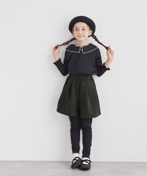 ROPE' PICNIC（ロペピクニック）の「【KIDS】キュロットパンツ/リンクコーデ・WEB限定サイズ:110cm（その他パンツ・キッズ・ベージュ/チャコールグレー・110/120/130/140/150）」の7枚目の写真