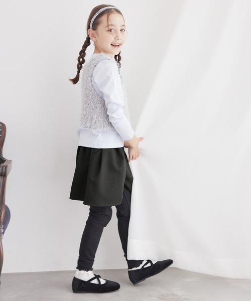 ROPE' PICNIC（ロペピクニック）の「【KIDS】キュロットパンツ/リンクコーデ・WEB限定サイズ:110cm（その他パンツ・キッズ・ベージュ/チャコールグレー・110/120/130/140/150）」の8枚目の写真