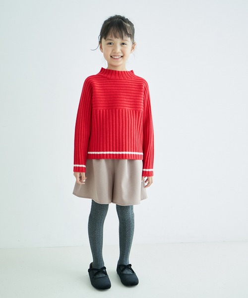 ROPE' PICNIC（ロペピクニック）の「【KIDS】キュロットパンツ/リンクコーデ・WEB限定サイズ:110cm（その他パンツ・キッズ・ベージュ/チャコールグレー・110/120/130/140/150）」の21枚目の写真
