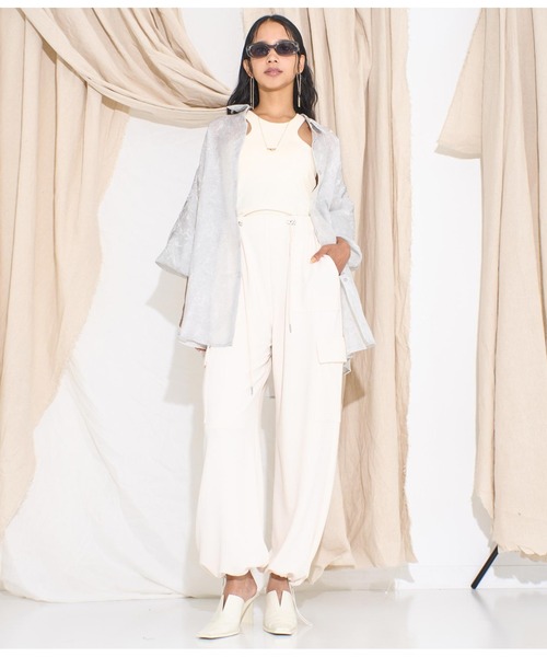 Settimissimo（セッティミッシモ）の「ニュアンスパターンシアーオーバーシャツ（シャツ/ブラウス・レディース・オフホワイト/イエロー・FREE）」の9枚目の写真