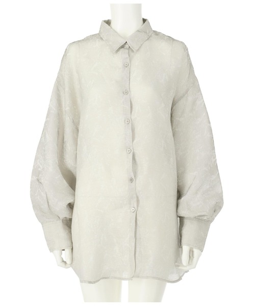 Settimissimo（セッティミッシモ）の「ニュアンスパターンシアーオーバーシャツ（シャツ/ブラウス・レディース・オフホワイト/イエロー・FREE）」の19枚目の写真