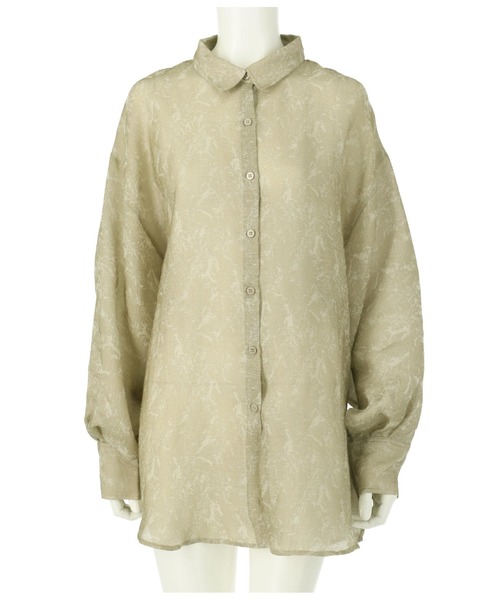 Settimissimo（セッティミッシモ）の「ニュアンスパターンシアーオーバーシャツ（シャツ/ブラウス・レディース・オフホワイト/イエロー・FREE）」の20枚目の写真