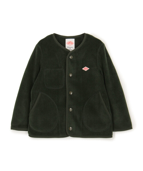 DANTON(ダントン)の「KIDS’ FLEECE COLLARLESS JACKET(ノーカラージャケット・キッズ・ブラック/グレー系その他/ダークグリーン・95/135/115)」の3枚目の写真