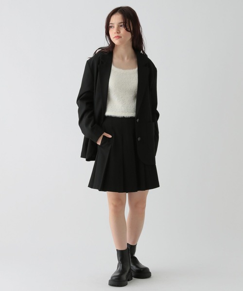 GLOBAL WORK(グローバルワーク)の「大人見えジャケット/AND YUA ANY/115791(テーラードジャケット・キッズ・ブラック/チャコールグレー・FREE)」の2枚目の写真